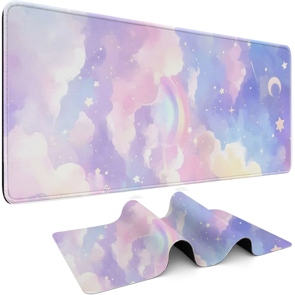 Pc Gaming Cloud - Tapete de Mesa de Borracha para