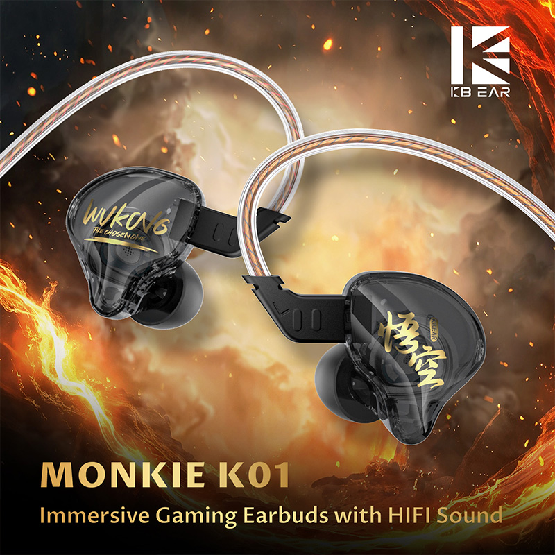 Pc Gaming Earbuds - Fones de ouvido KBEAR K01 IEMS