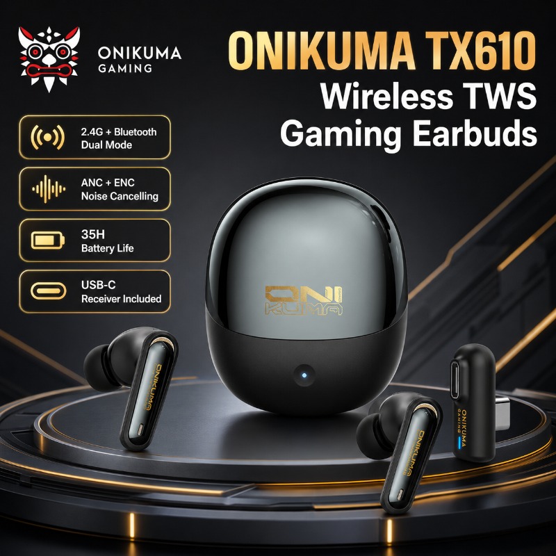 Pc Gaming Earbuds - Fones de Ouvido Sem Fio para