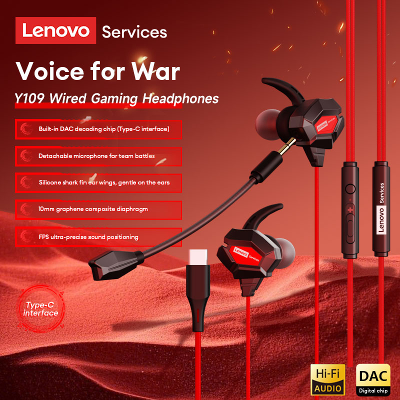 Pc Gaming Earbuds - Fone de Ouvido Gamer Lenovo Y109