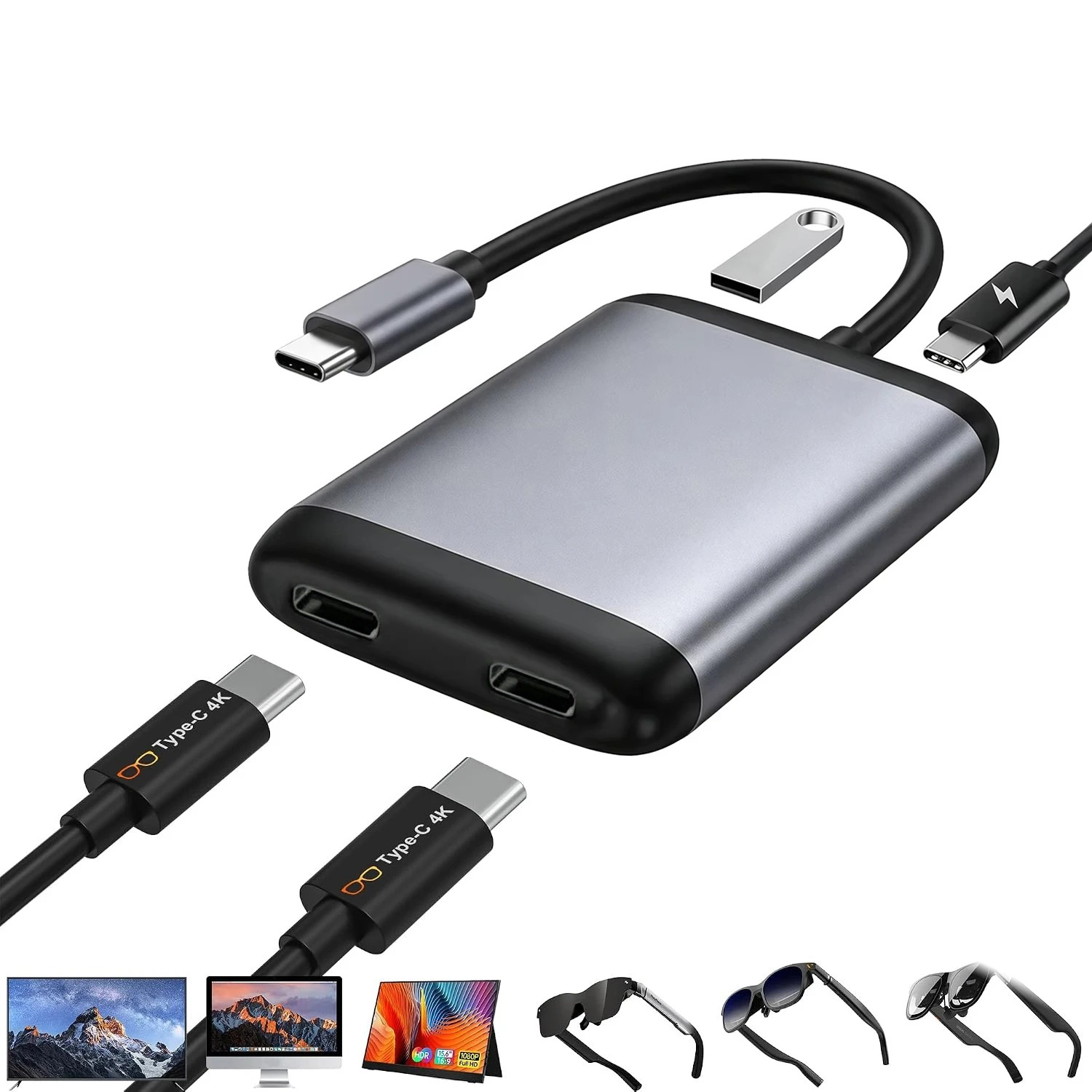 Hub de Display Dual USB-C 4 em - Stream Deck avaliação e preço
