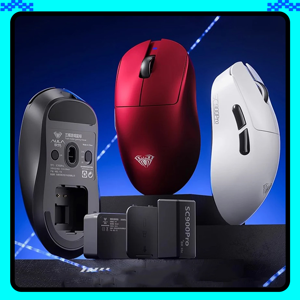 AULA SC900 Mouse Paw3950 Tri M - Wireless Gaming Mouse avaliação e preço