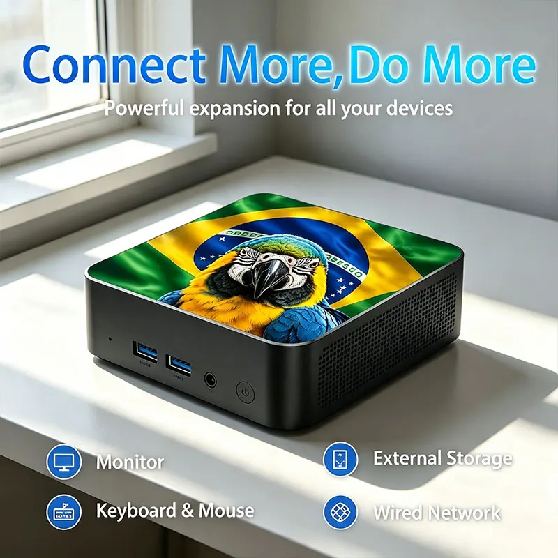 Mini PC Temático com Bandeiras - Pc Gaming Portable avaliação e preço