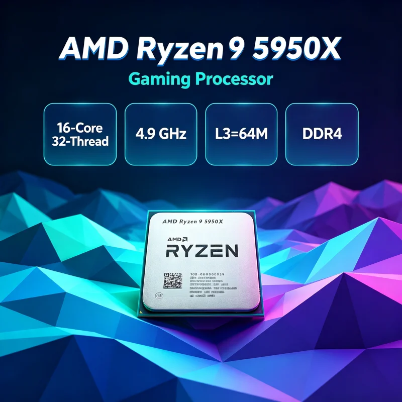 AMD Ryzen 9 5950X 105W CPU par - Amd Cpu Ryzen 9 avaliação e preço